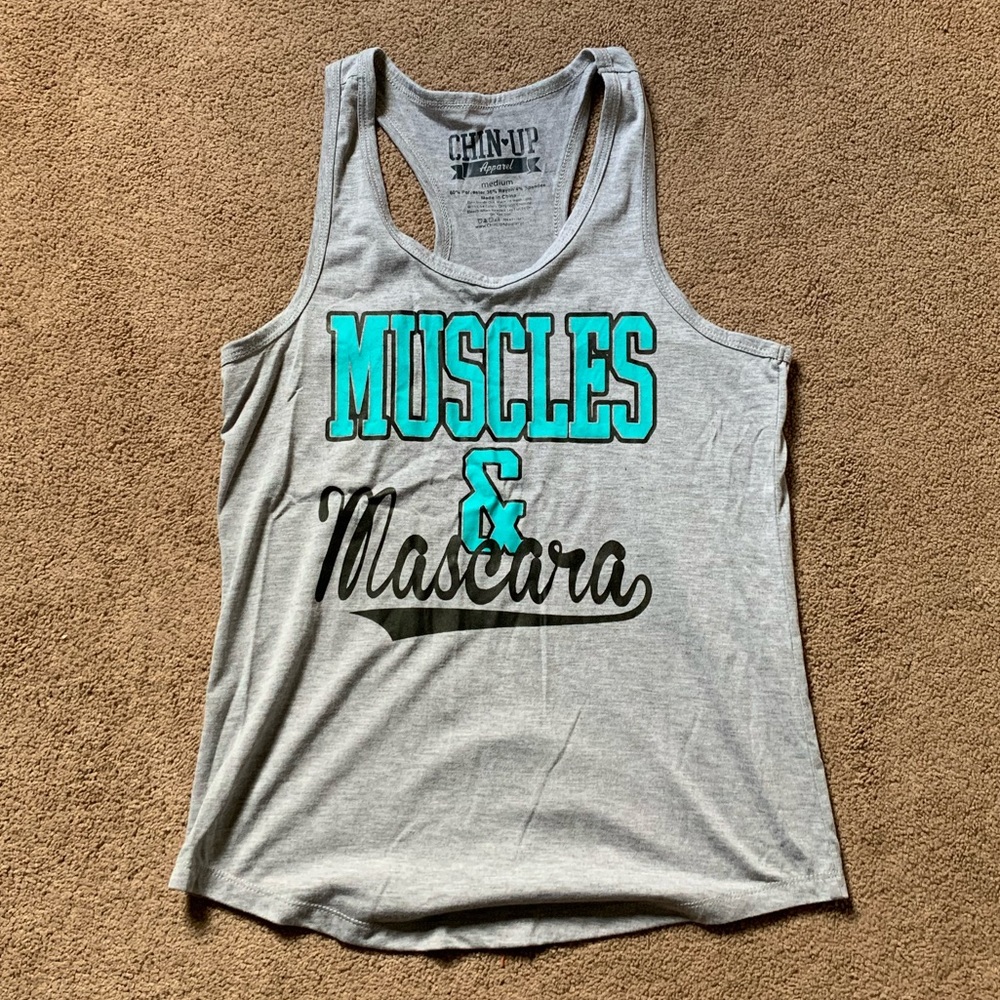 Muscles and mascara tank